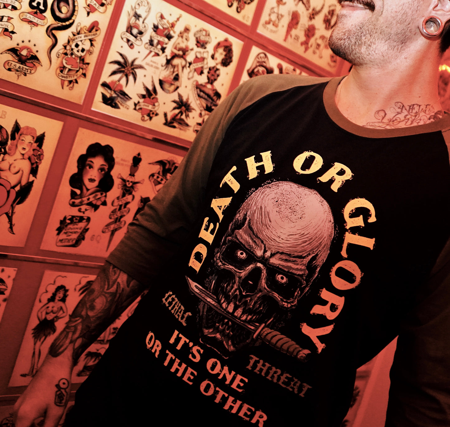 Death or Glory Raglan Baseball Shirt