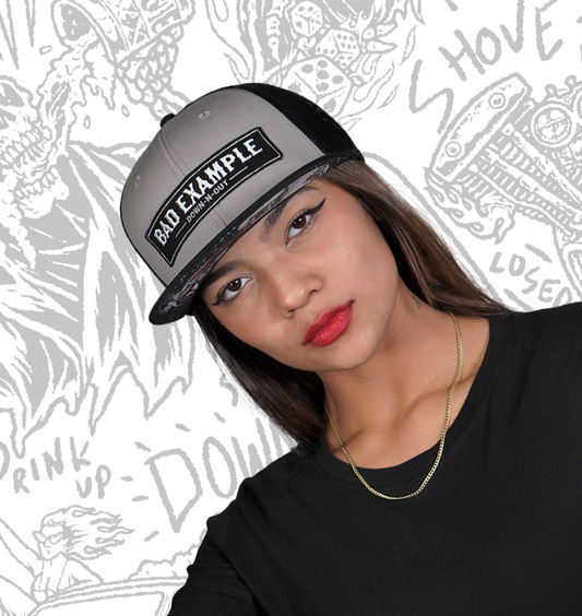 Bad Example Flat Bill Snap Back Hat