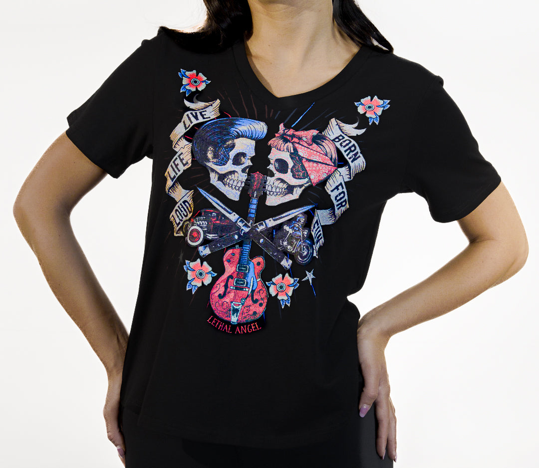 Speed and Sound V Neck T-Shirt