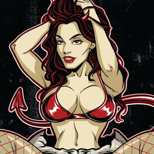 Lethal Threat Devil Girl Skull Banner