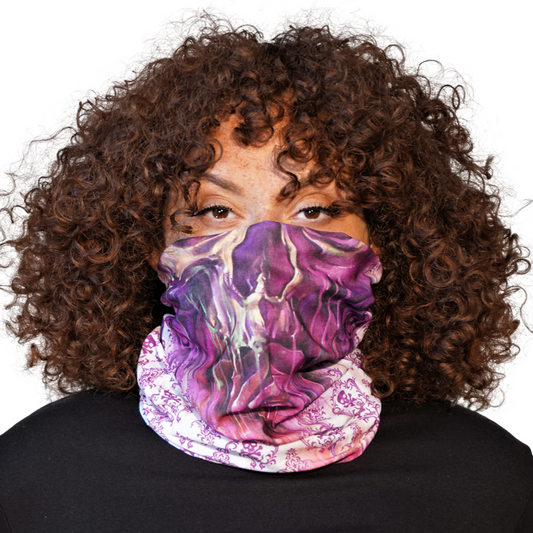 Watercolor Skull Face Mask