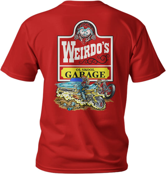 Weirdo's Garage Monster Red T-Shirt