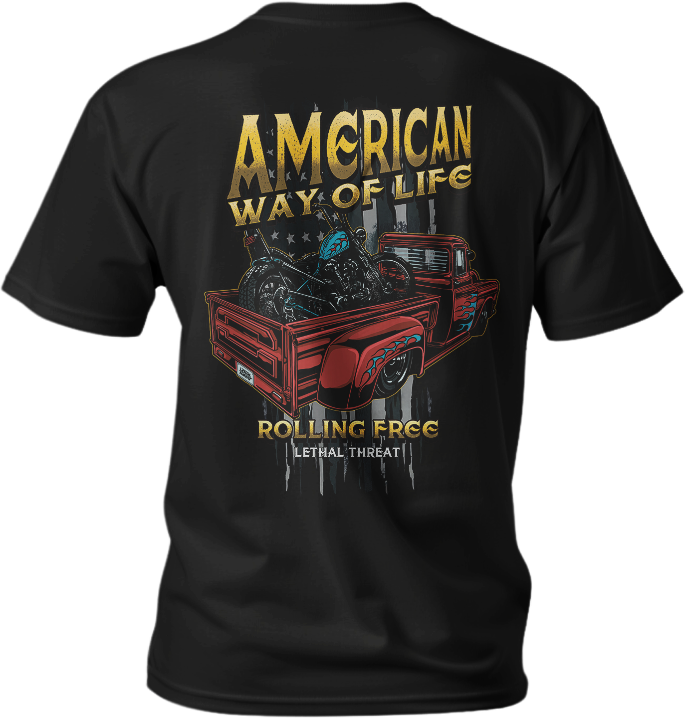 American Way of Life Men's Black T-Shirt
