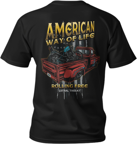 American Way of Life Men's Black T-Shirt
