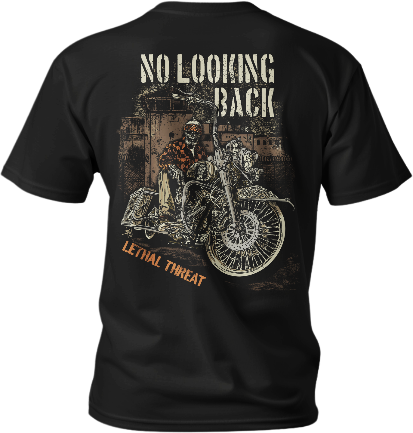 No Looking Back Black T-Shirt
