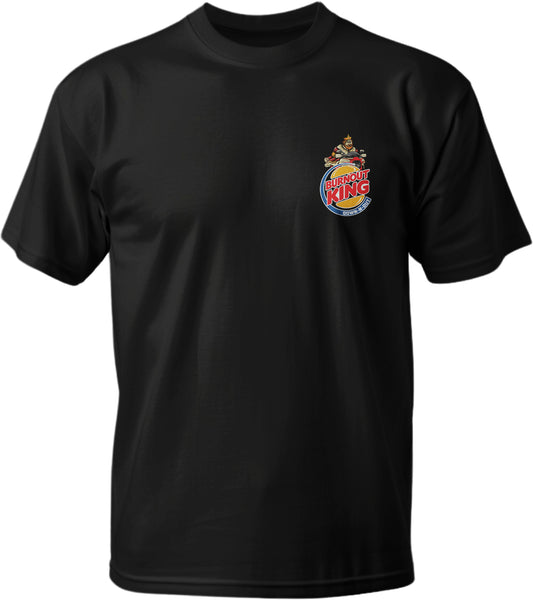 Burnout King Motorcycle  Black T-Shirt