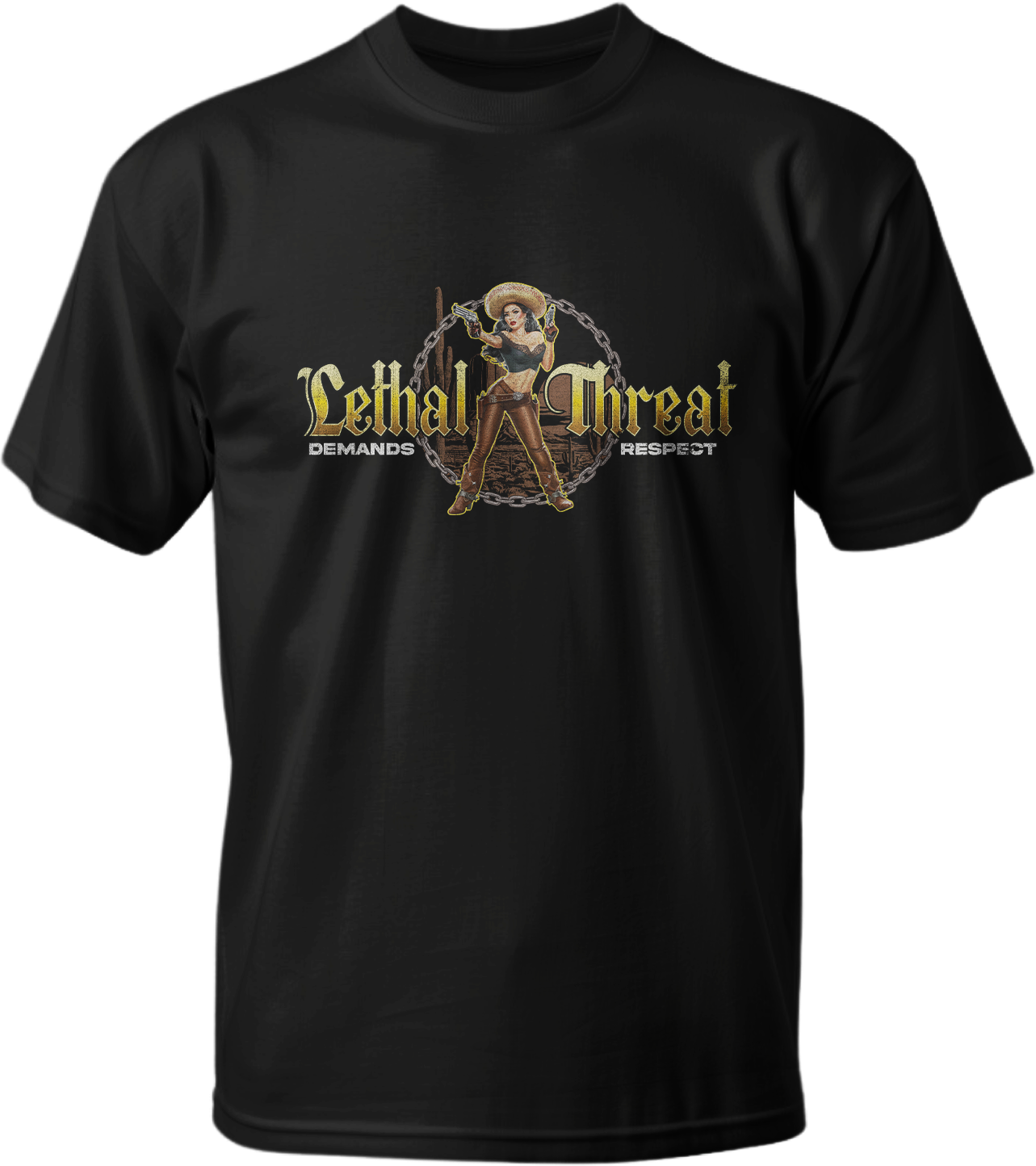 Lethal Threat Kustoms Pin-Up Girl Black Tee