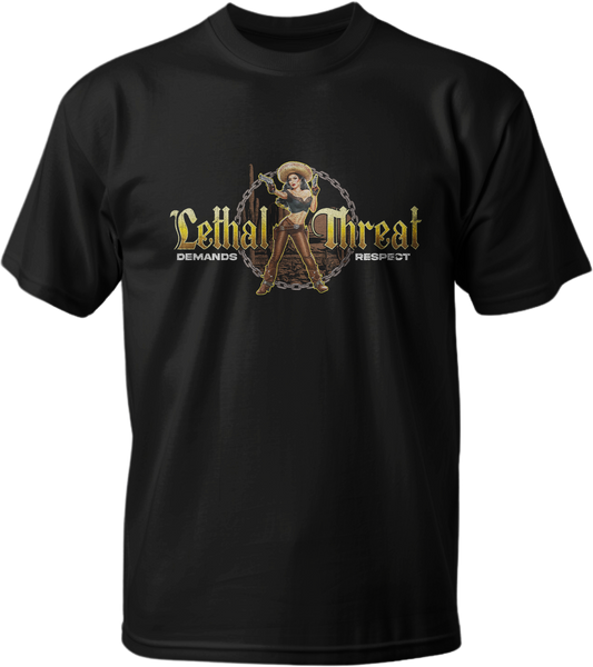 Lethal Threat Kustoms Pin-Up Girl Black Tee