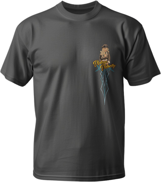 Flying Tiger Pin Up Men's Grey T-Shirt