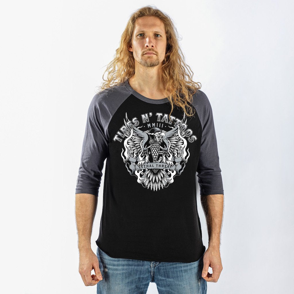 Tires N Tattoos Raglan Baseball T-Shirt