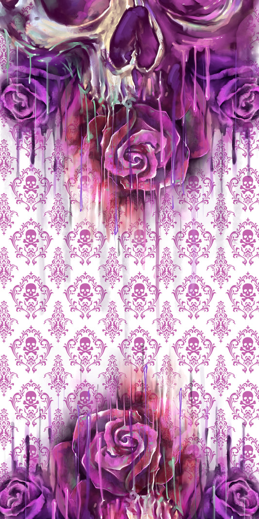 Watercolor Skull Face Mask