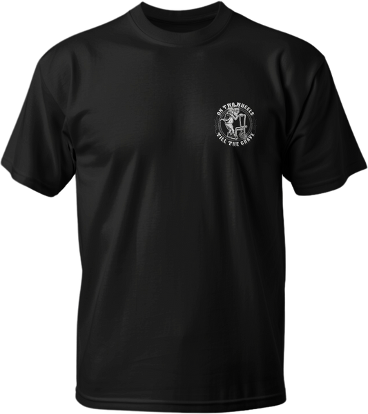 On Two Wheels Black T-Shirt