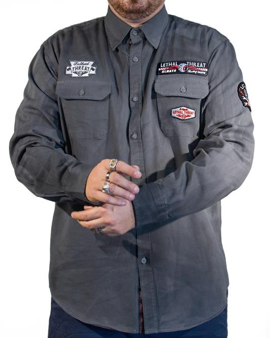 Kustom Kulture Flying Eyeball Button Down Shirt