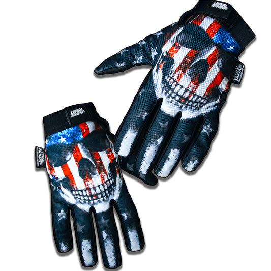 USA SKULL Hand Gloves