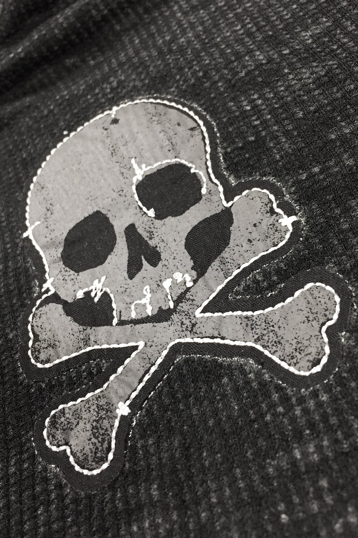 Grunge Skull Patch Hoodie