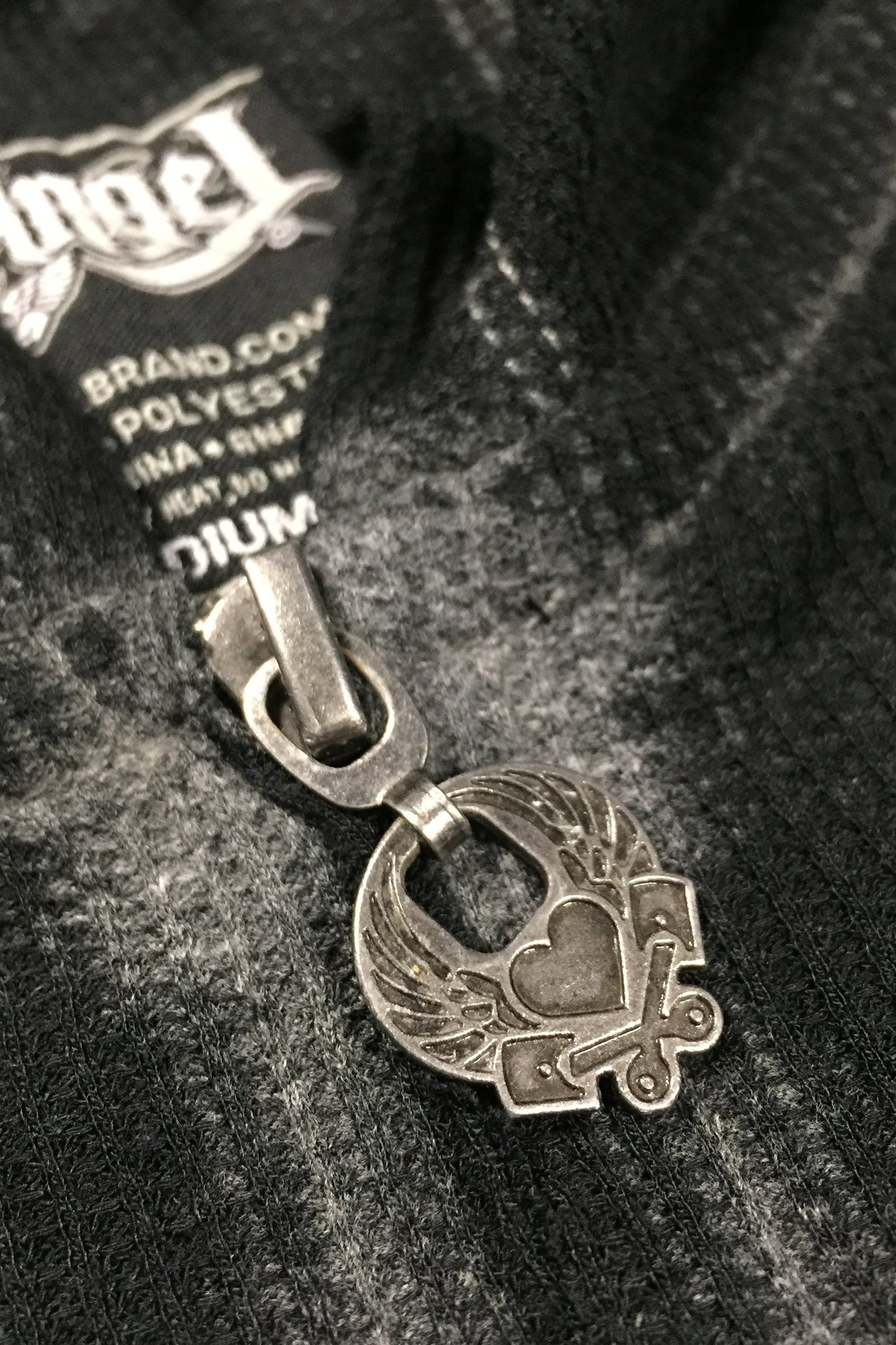 Grunge Skull Patch Hoodie