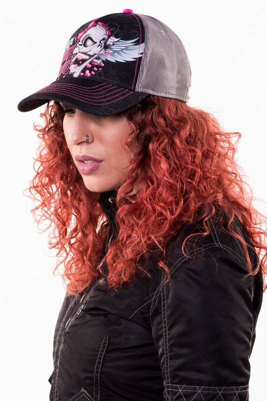 Girl Skull Trucker Hat