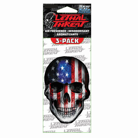 USA Skull Paper Air Freshener 3-Pack
