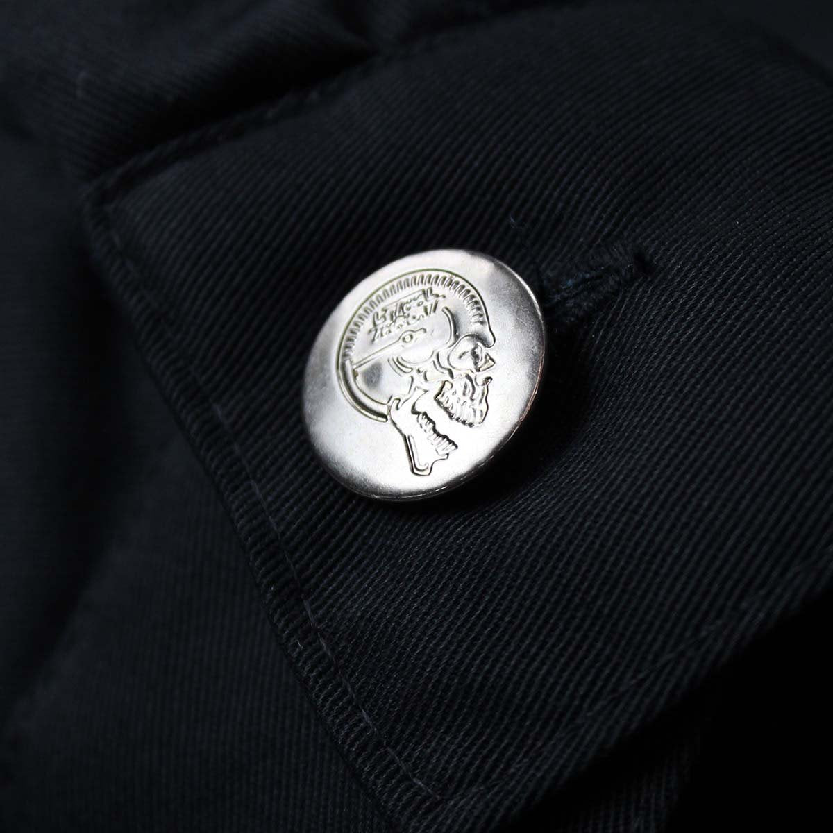 Full Pinstripe Skull Mechanic Jacket