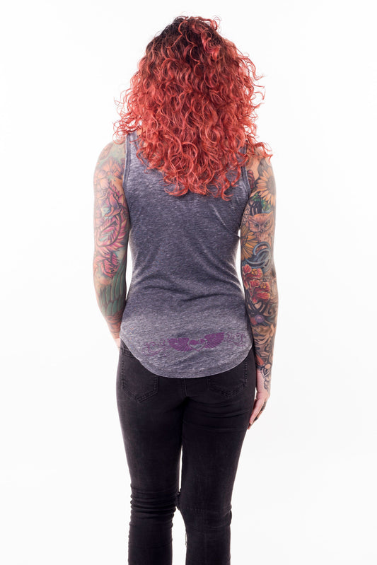 V-Twin Skull Lace Up Tank Top