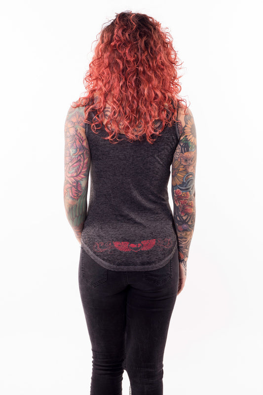 Born Free Eagle Lace Up Tank Top