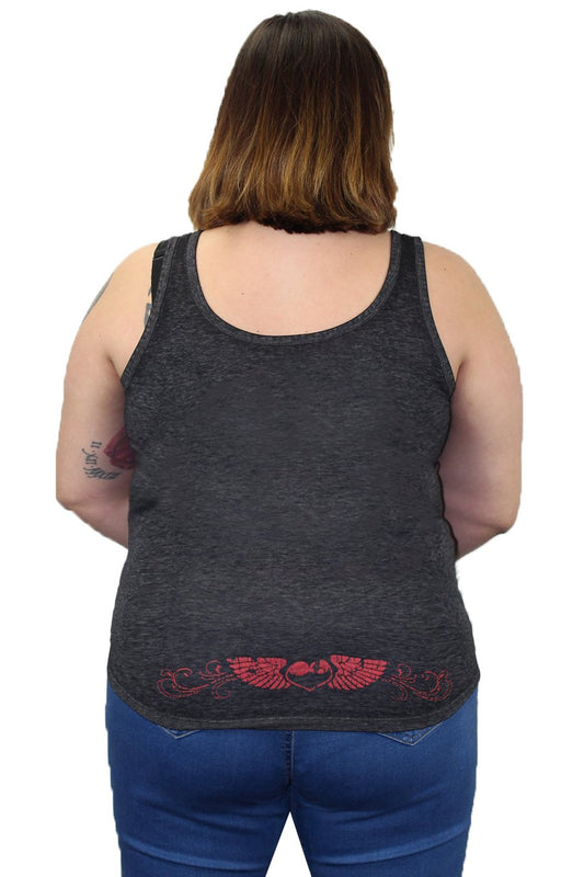 Born Free Eagle Lace Up Tank Top