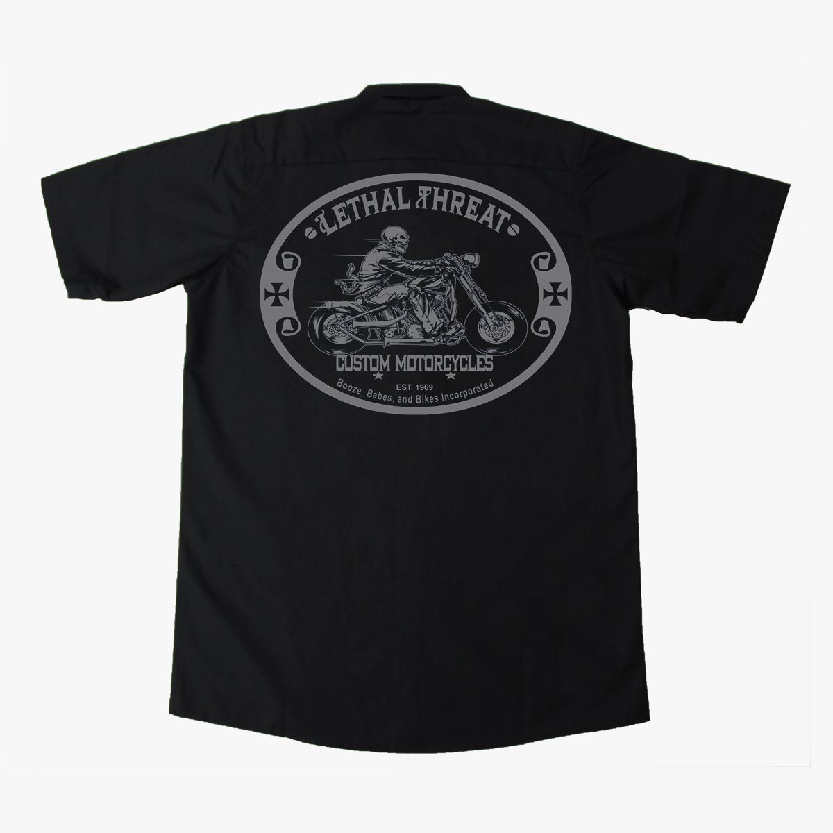 LT Custom Motorcycle Embroidered Work Shirt