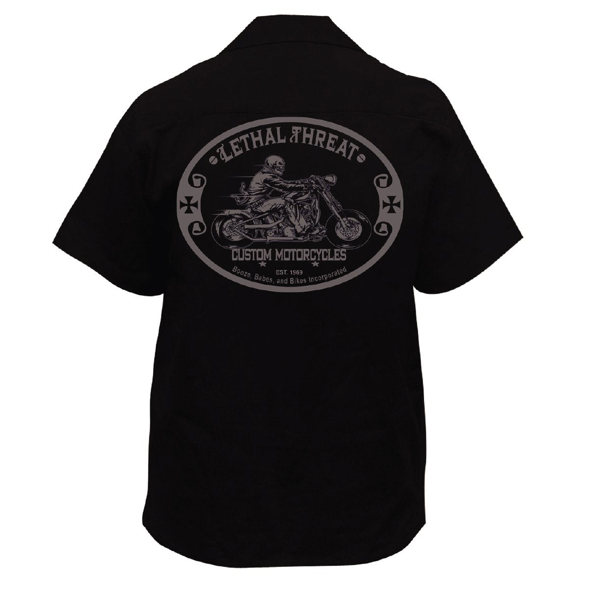 LT Custom Motorcycle Embroidered Work Shirt