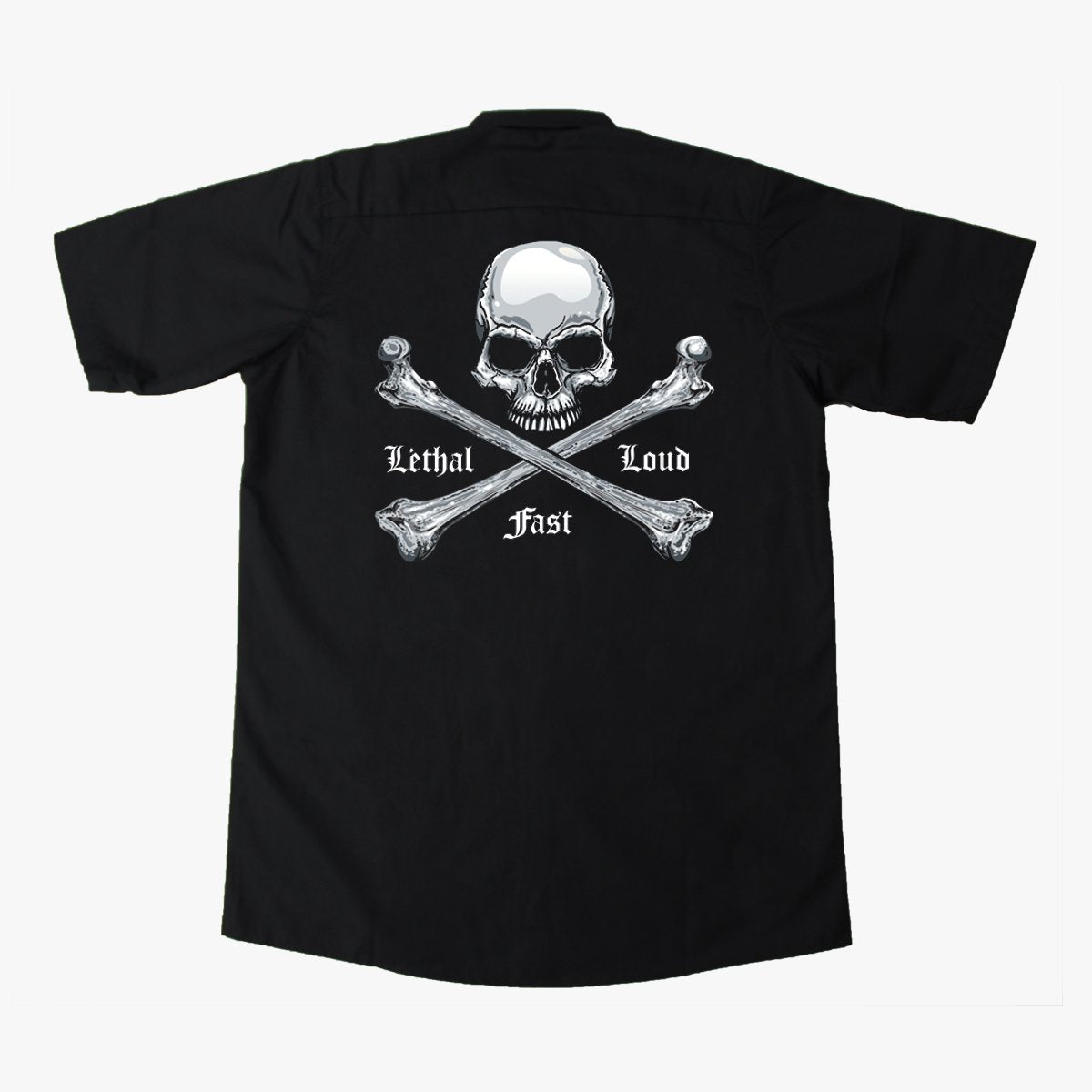 Skull N Bones Embroidered Work Shirt