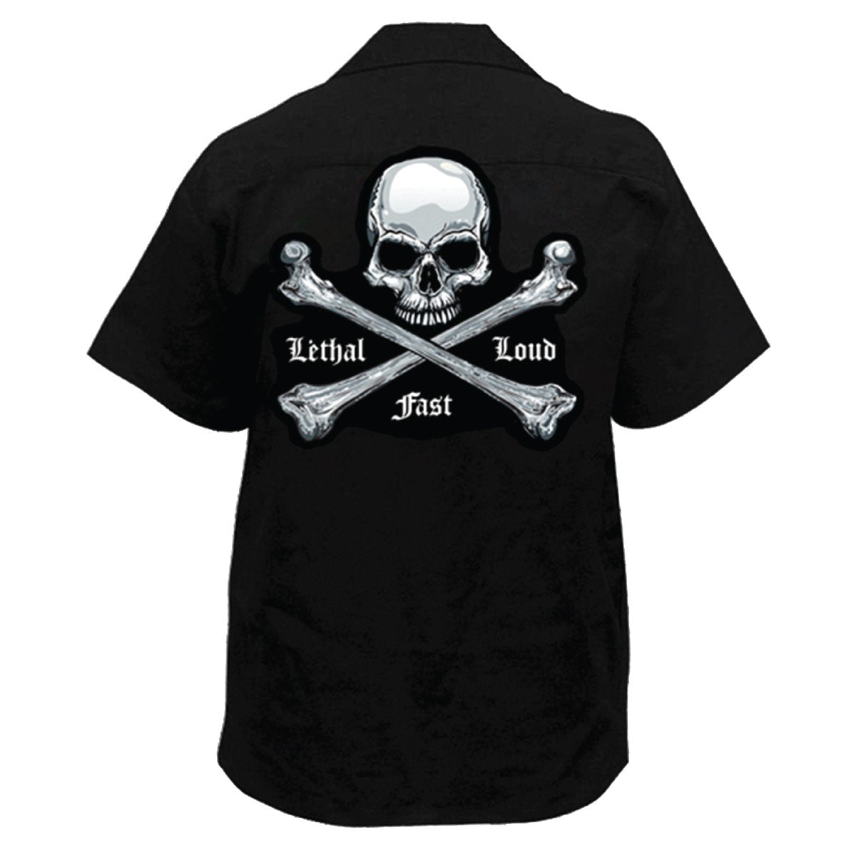 Skull N Bones Embroidered Work Shirt