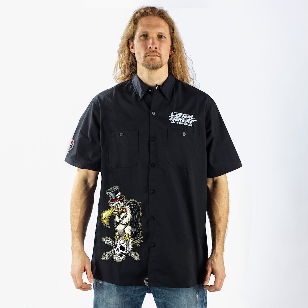 Vulture Embroidered Work Shirt