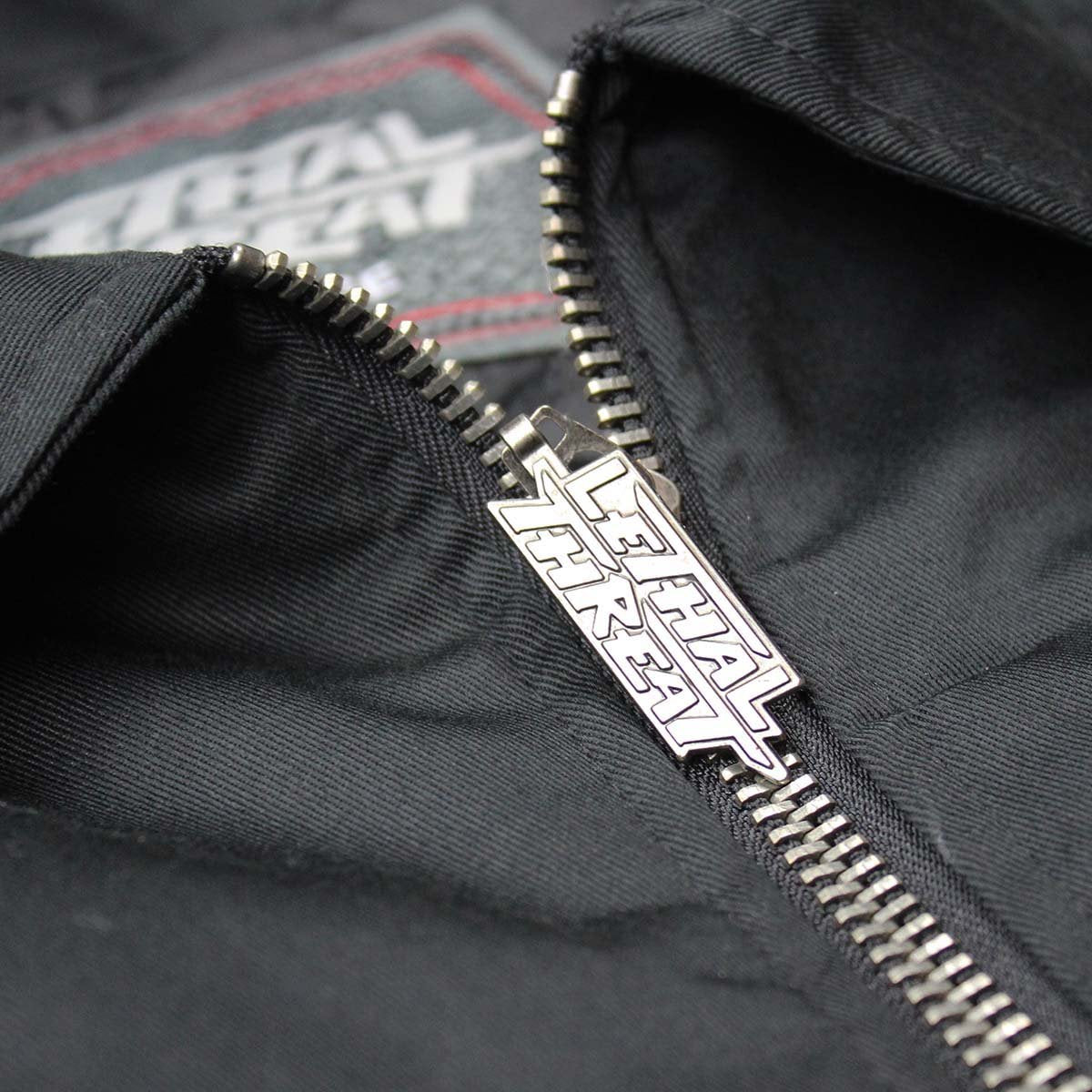 Full Pinstripe Skull Mechanic Jacket