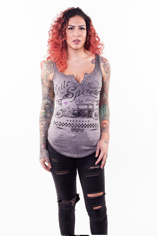 Built For Speed Hot Rod Snap Up Tank Top