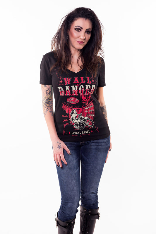 Wall Of Danger V-Neck Tee