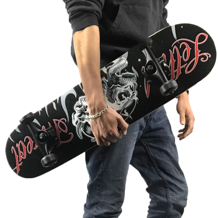 Black & White Angel and Devil Skateboard
