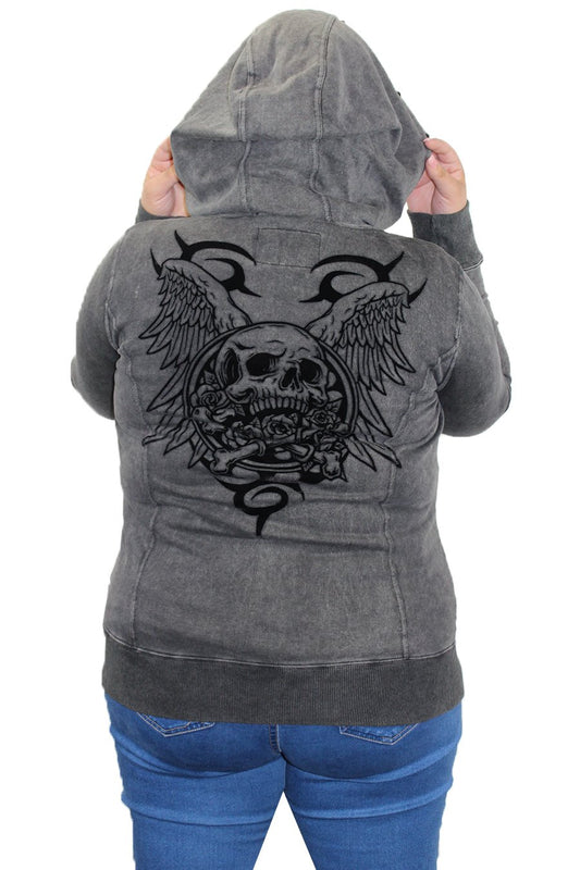 Skull N Crossbones Vintage Wash Hoodie