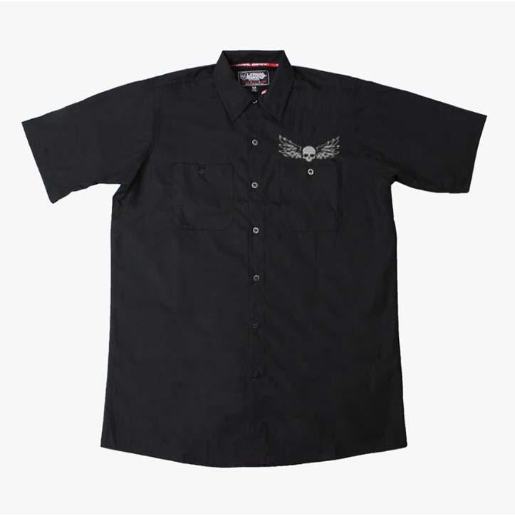 Star N Stripes Skull Printed Workshirt