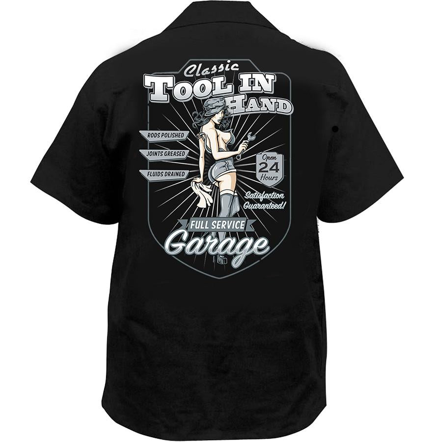 Pin up Mechanic Printed Work Shirt