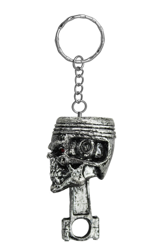 Piston Skull Key Chain