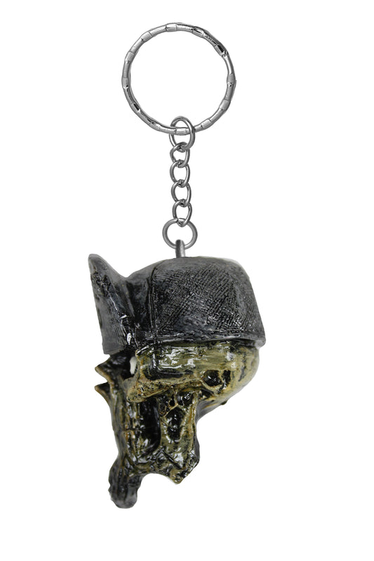 Back Off Skull Head Key Chain