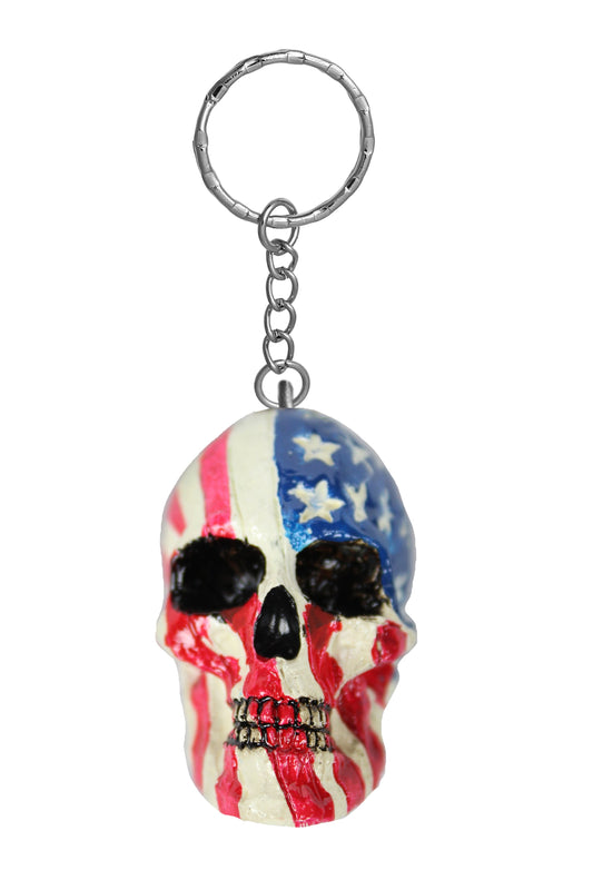 USA Skull Key Chain
