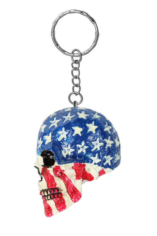 USA Skull Key Chain