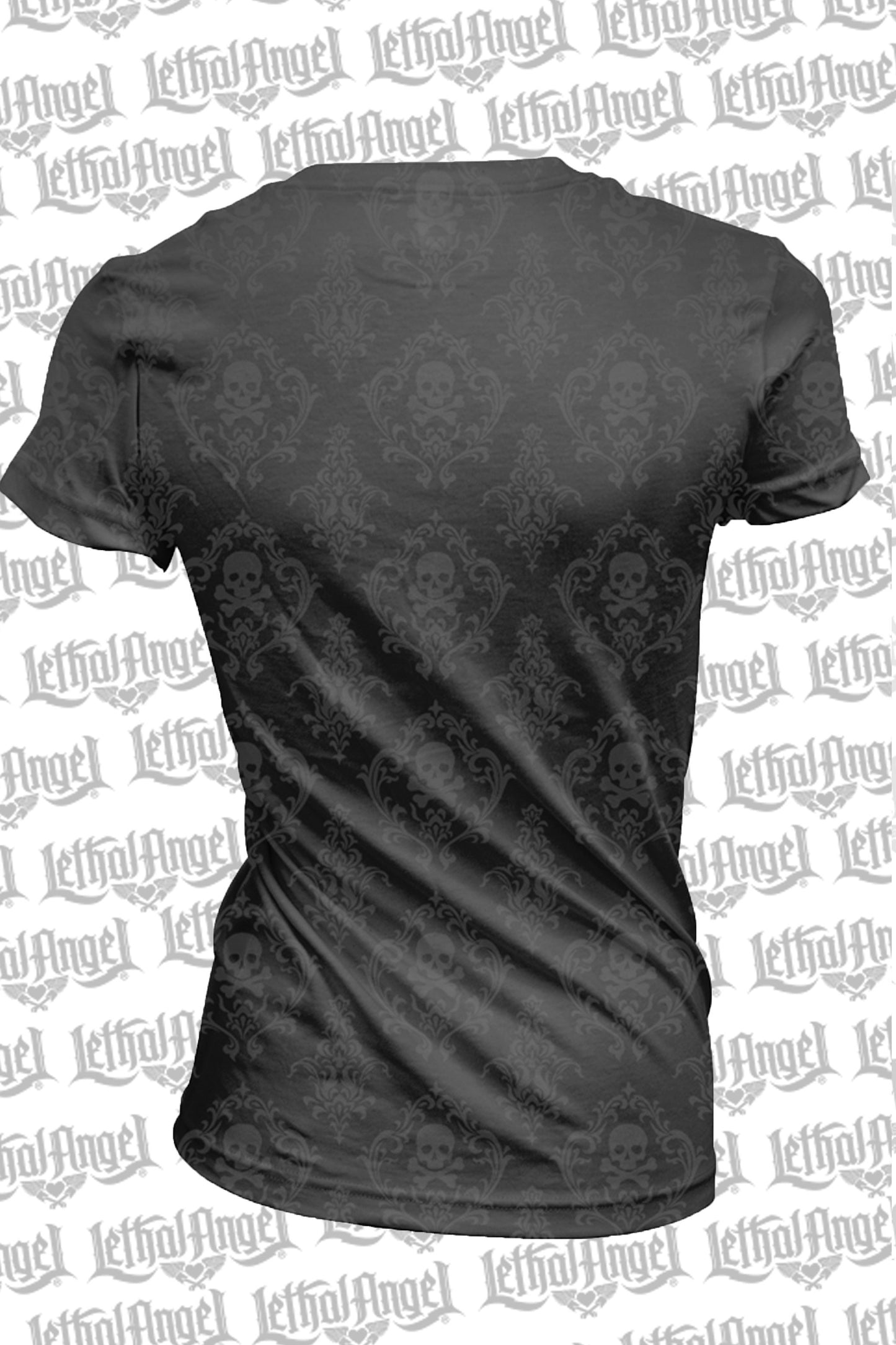 Classic Skull Burn Out V-Neck Tee - No Graphics