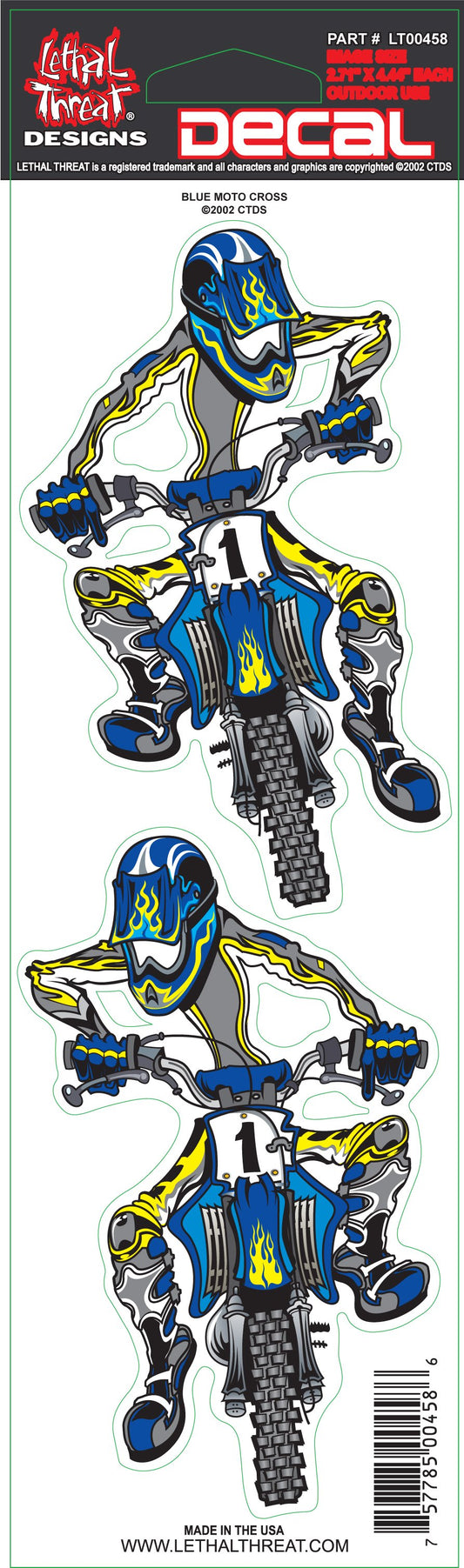 Blue Motor – Cross Decal