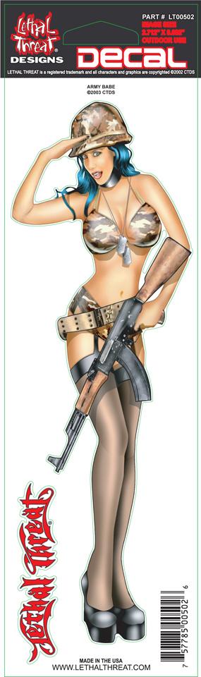 Army Babe Decal