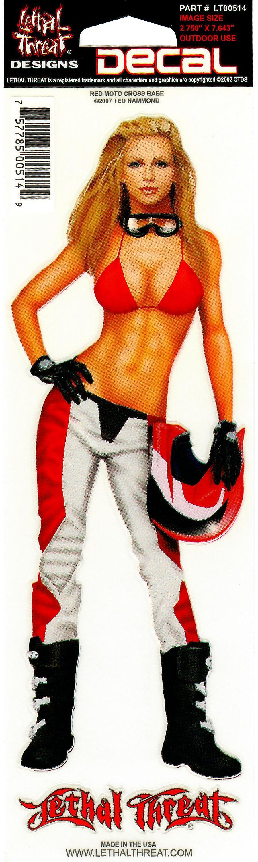Red Moto Cross Babe