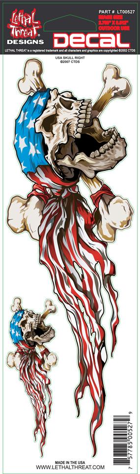 USA Skull Right Decal