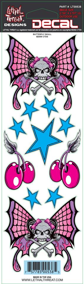 Butterfly Skull Decal