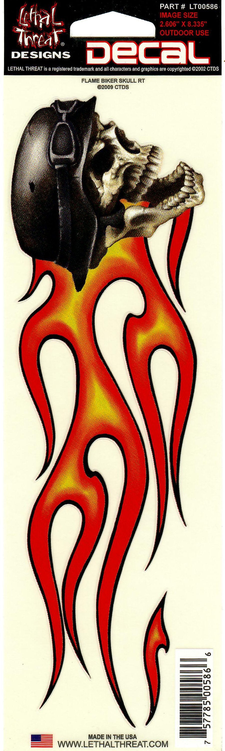 Flame Biker Skull