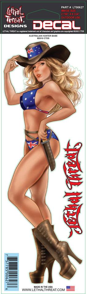 Australia Hunter Babe Decal
